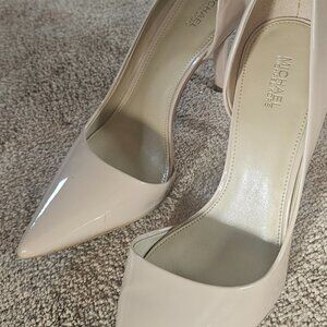 Like New Patent Leather Nude color Michael Kors heels size 8.5